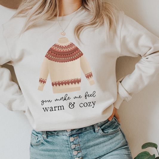 Pullover Herbst Sweater Weather - You make me feel warm & cozy Sweater Autumn