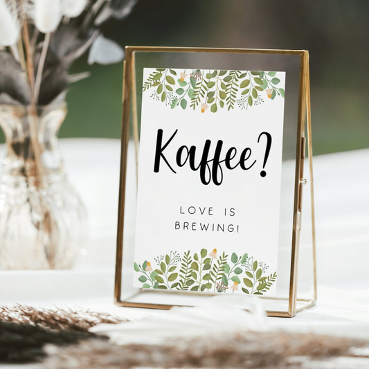 Schild Hochzeit Kaffee Wagen - Hochzeitsdeko Schild Coffee