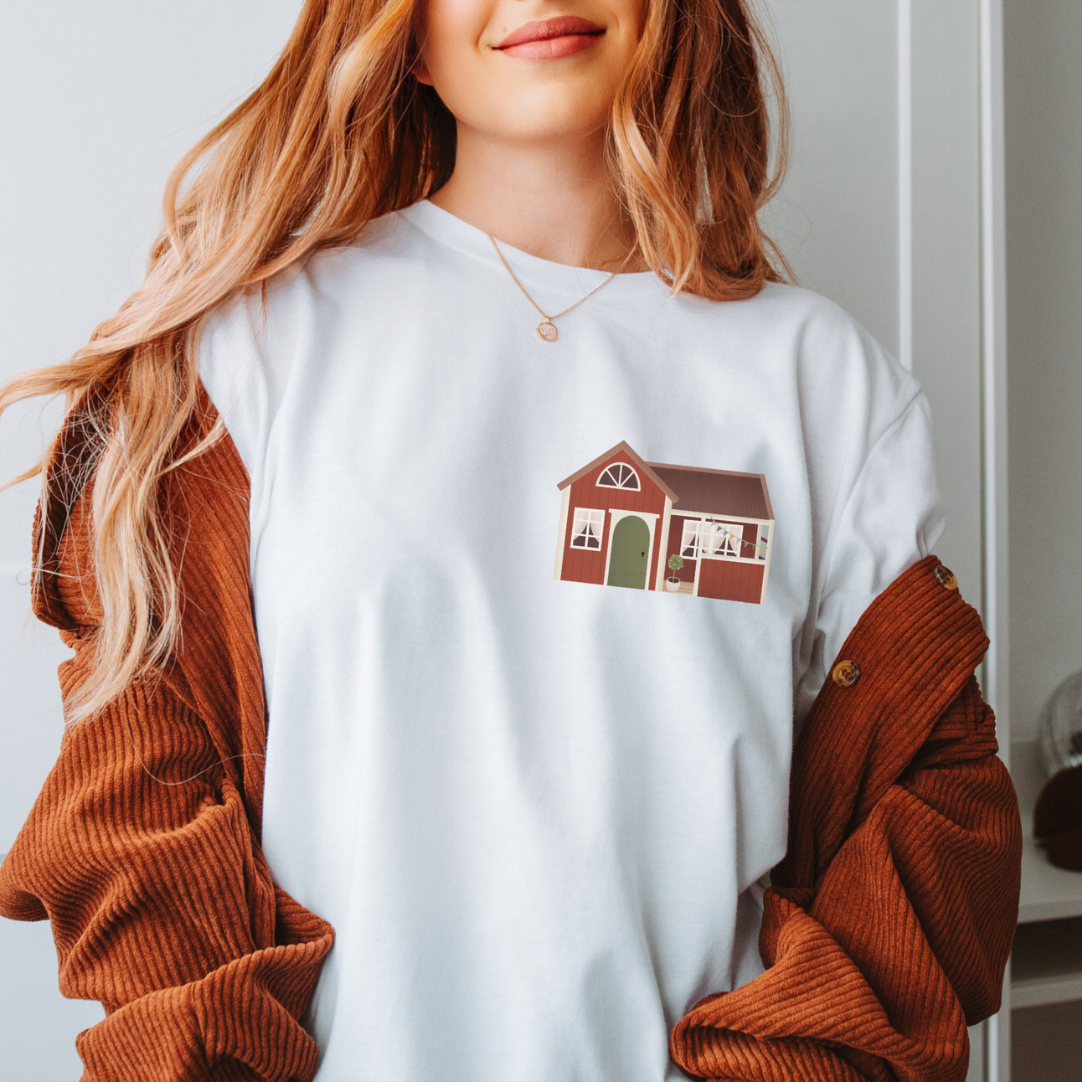 T-Shirt Schweden Haus BIOBAUMWOLLE - Schweden Shirt Geschenk rotes Haus