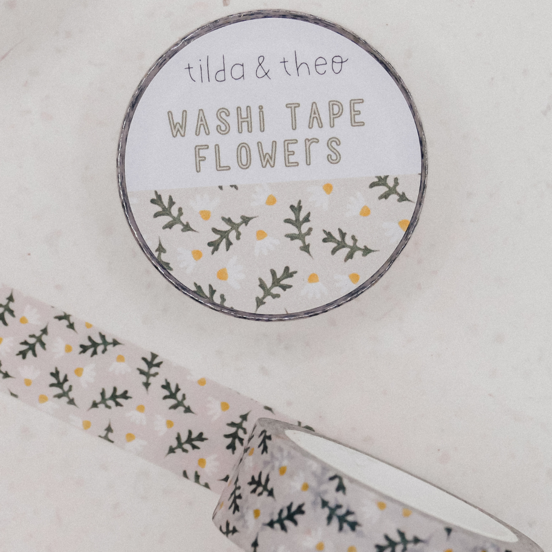 Washi Tape Blumen / Blumenwiese - Klebeband Blüten Masking Tape