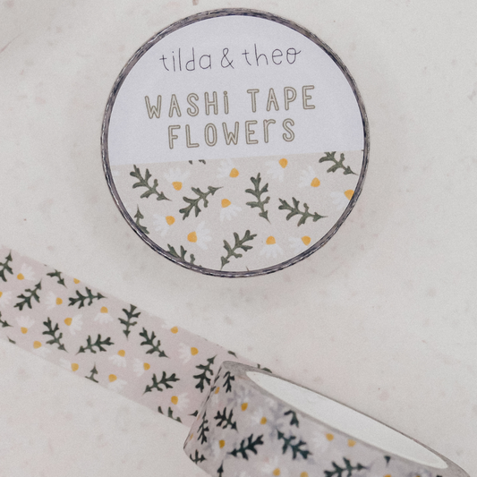 Washi Tape Blumen / Blumenwiese - Klebeband Blüten Masking Tape