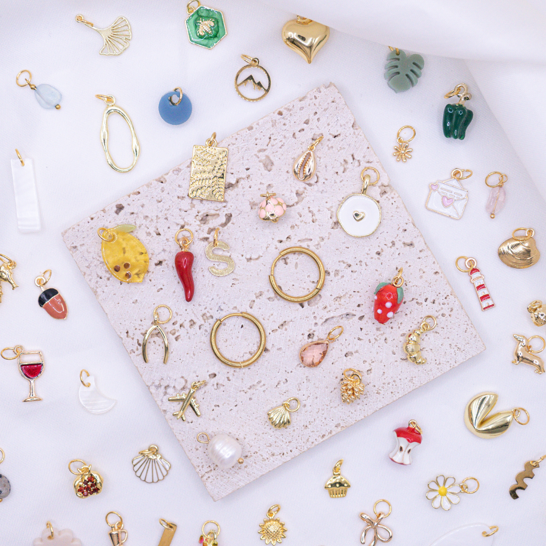 Creolen Set - Mix & Match Anhänger - mit Wunsch-Charms