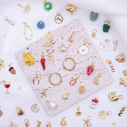 Creolen Set - Mix & Match Anhänger - mit Wunsch-Charms
