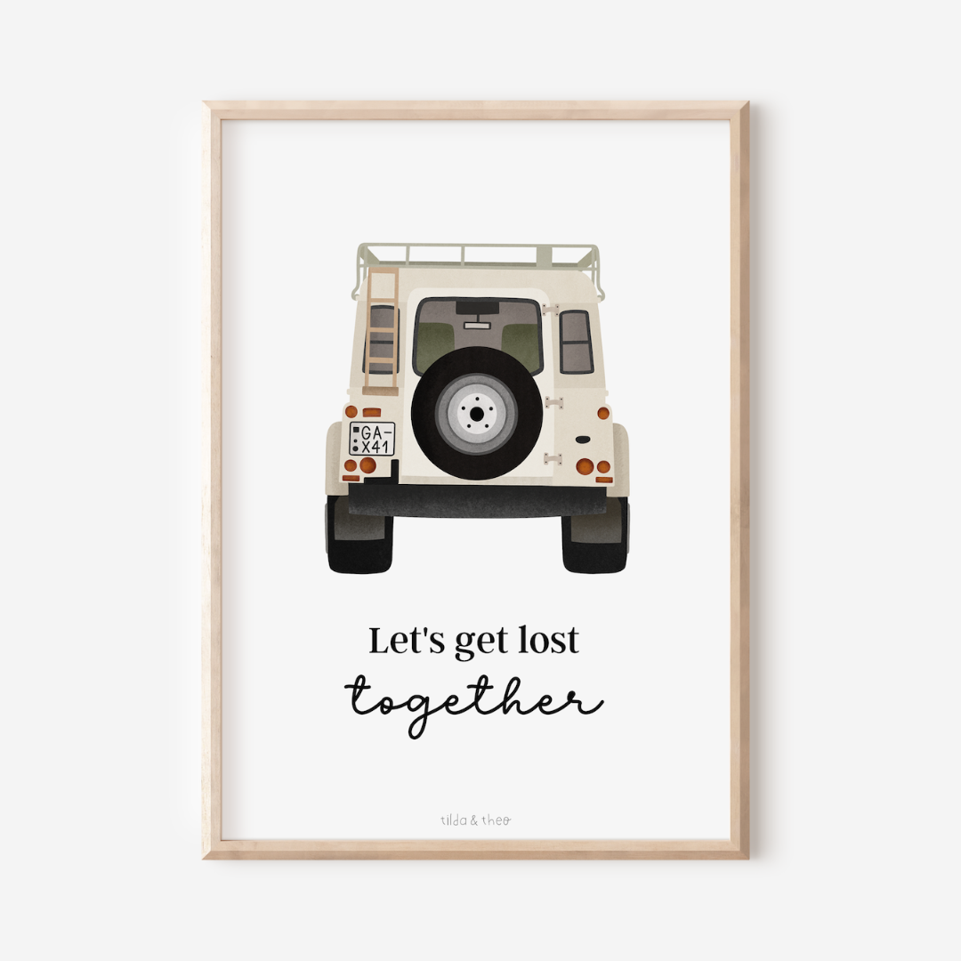 Poster Camper "Let's get lost together" - Travel &amp; Adventure