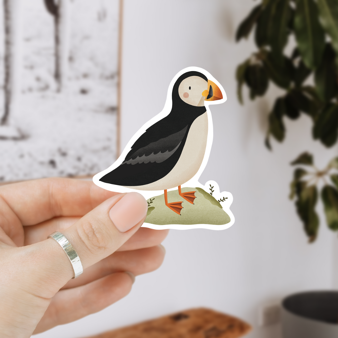 Sticker Puffin Island - Vinyl Aufkleber Papageientaucher Reisesticker