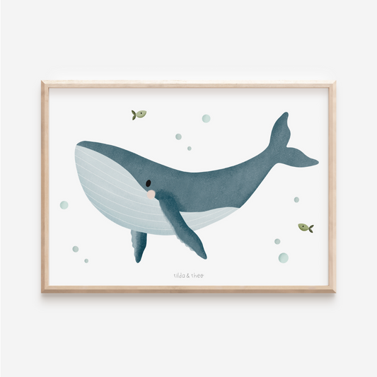 Poster Whales - sea children's picture