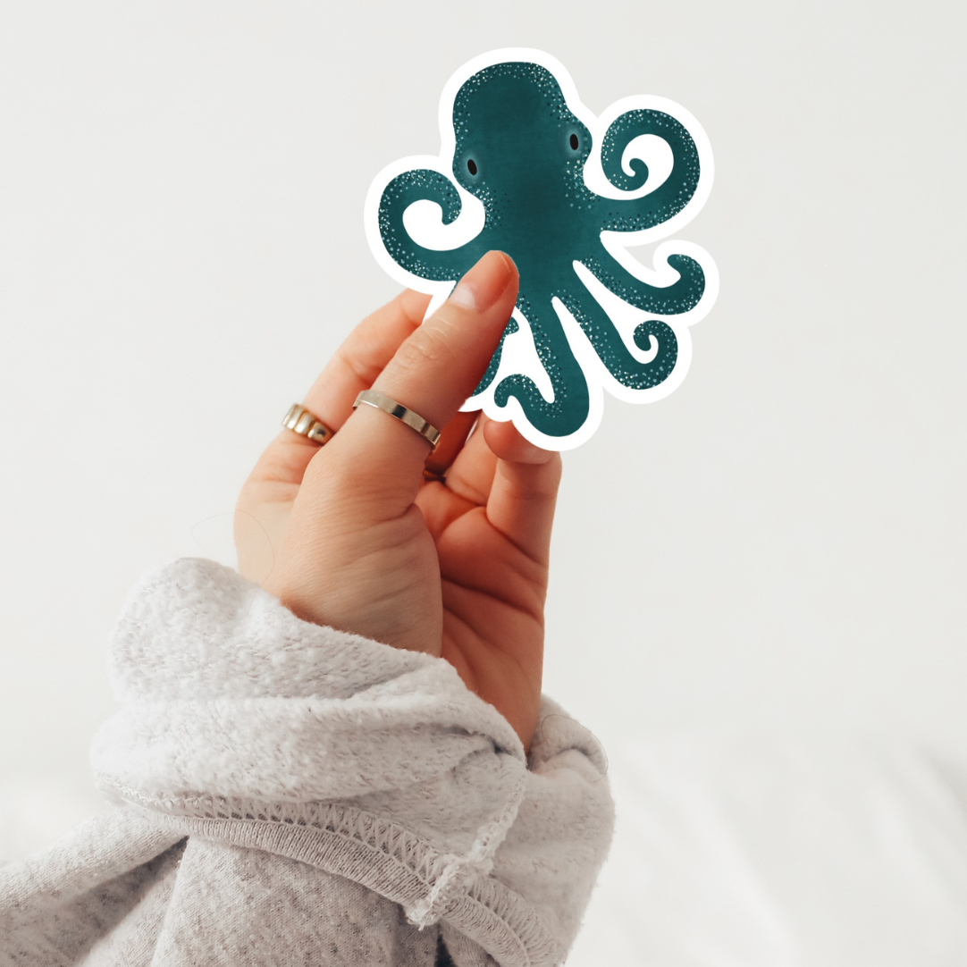 Sticker Krake Vinyl Sticker - Aufkleber Meerestiere Kraken Kiss Cut Oktopus