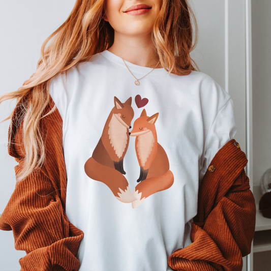 T-Shirt Füchse Liebe - BIOBAUMWOLLE Paarshirt Fuchs Geschenk