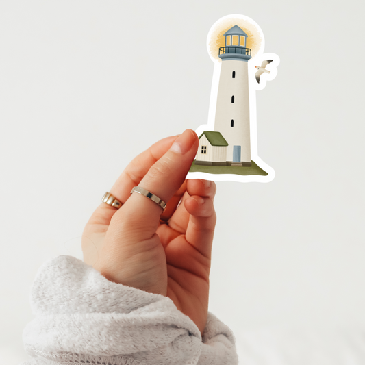 Vinyl Sticker Leuchtturm Möwe Norden Norwegen Fjorde Aufkleber - Skandinavien Kiss Cut Sticker