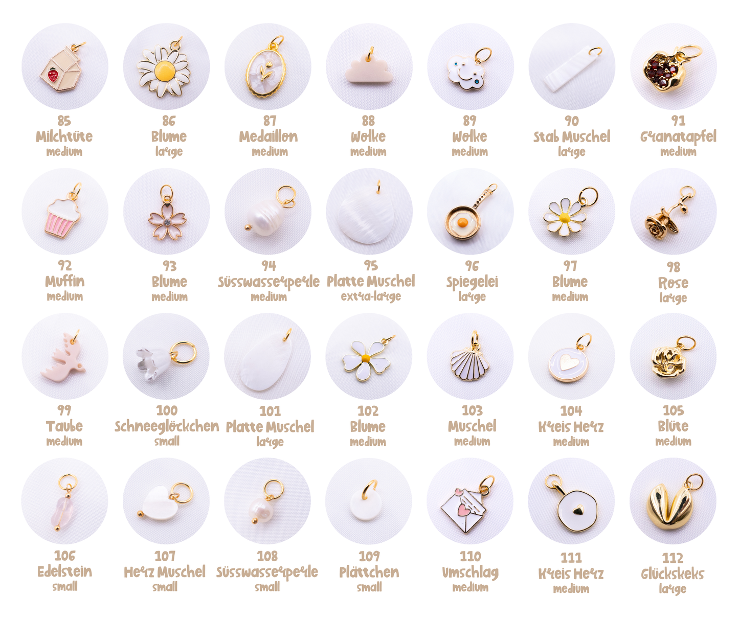 Creolen Set - Mix & Match Anhänger - mit Wunsch-Charms