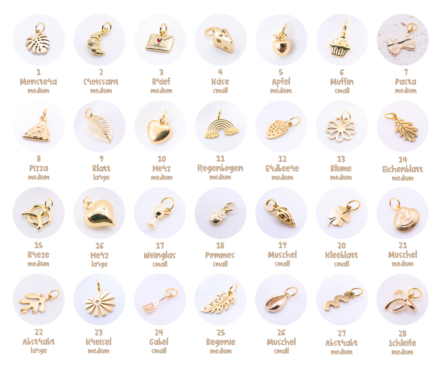 Halskette mit Charms Mix & Match Anhänger - mit Wunsch-Charms