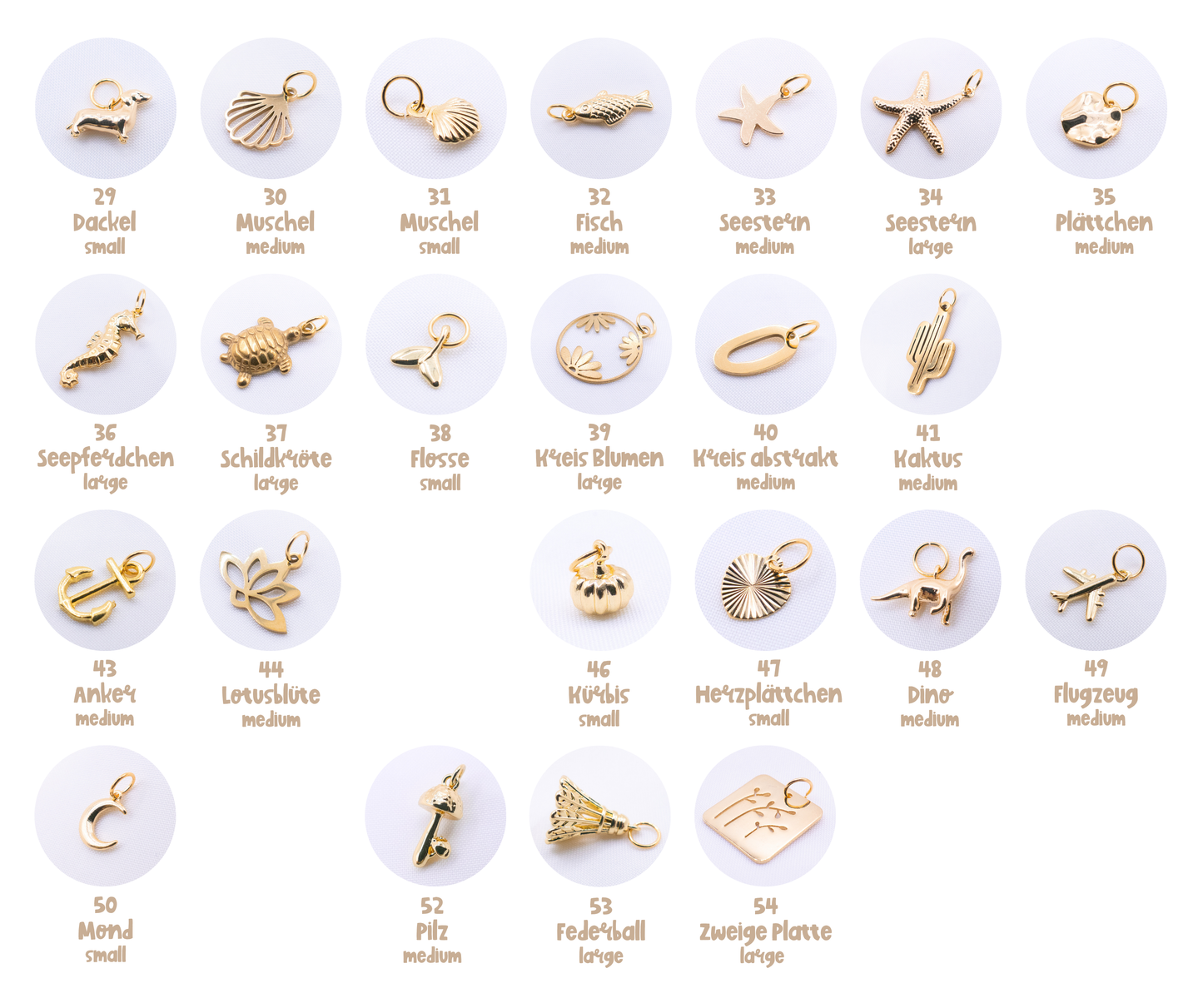 Halskette mit Charms Mix & Match Anhänger - mit Wunsch-Charms