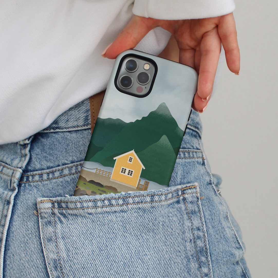Handyhülle Norwegen Reise für iPhone - Hard Case Hülle Berge