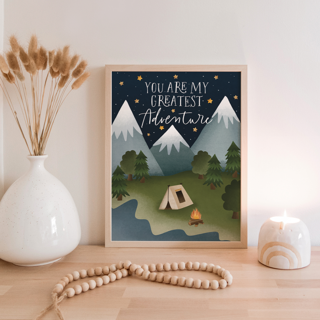 liebe im zelt Poster Abenteuer Liebe "you are my greatest adventure"