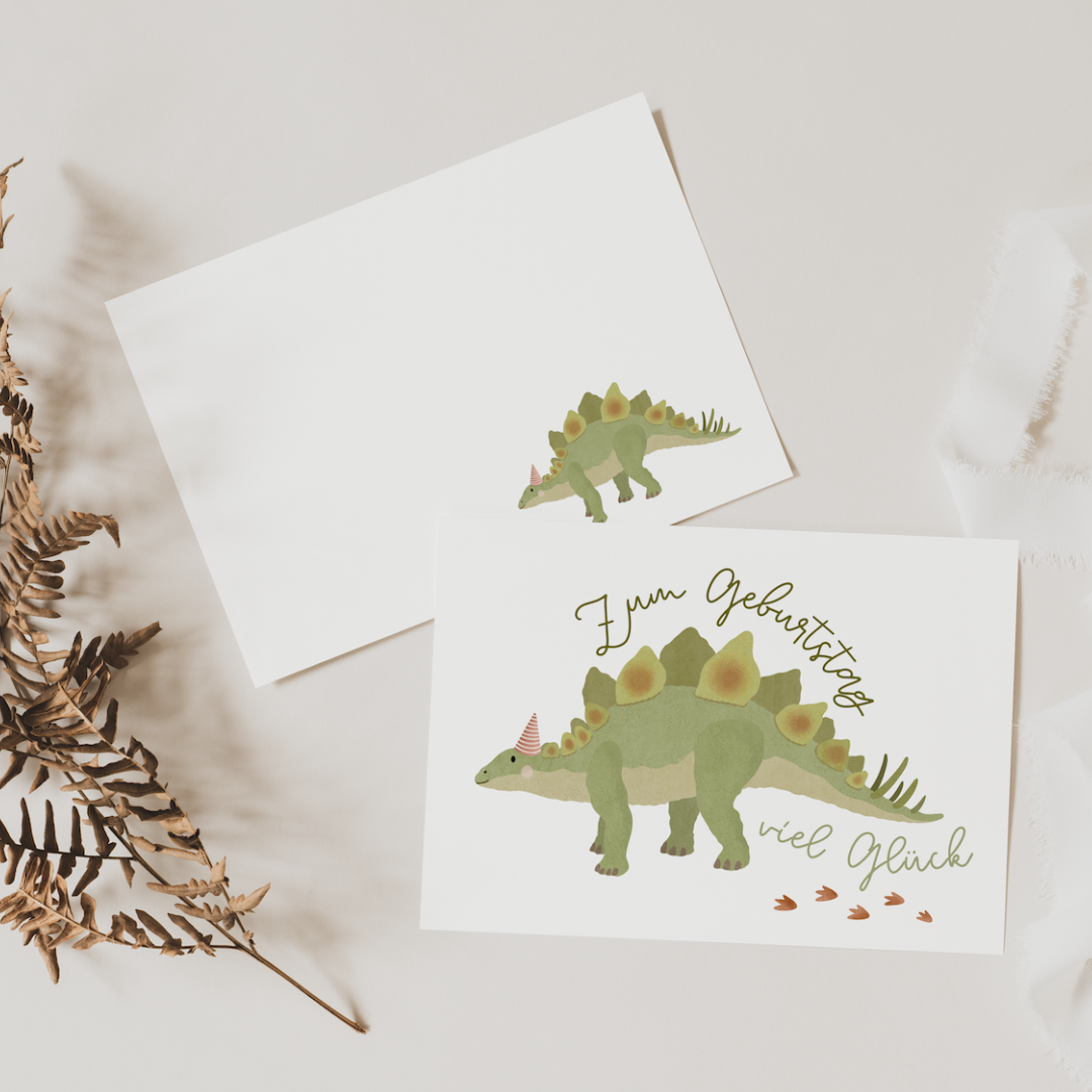 Postcard Dino - Birthday Dinosaur