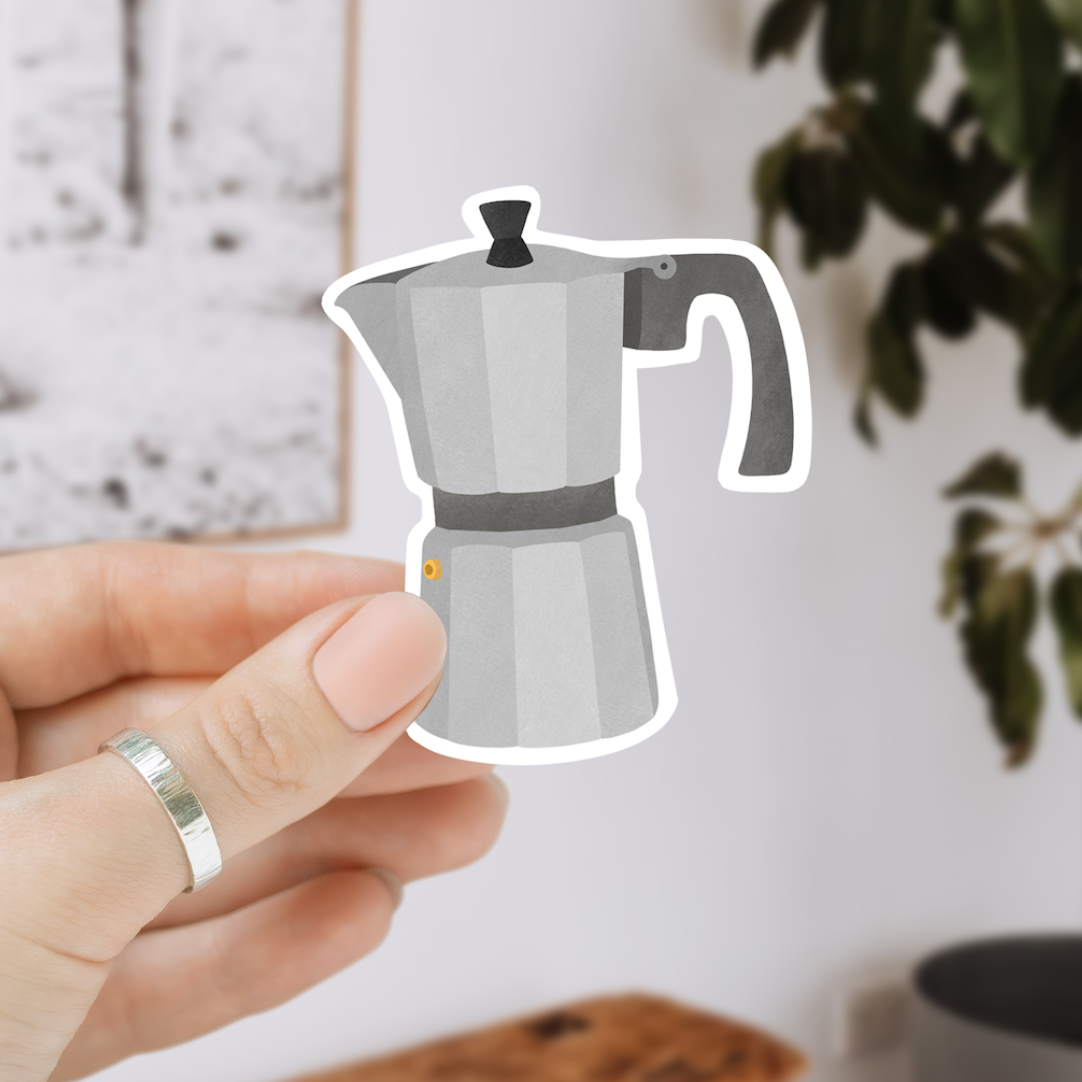 Sticker Kaffee French Press - Vinyl Aufkleber Coffee Maker