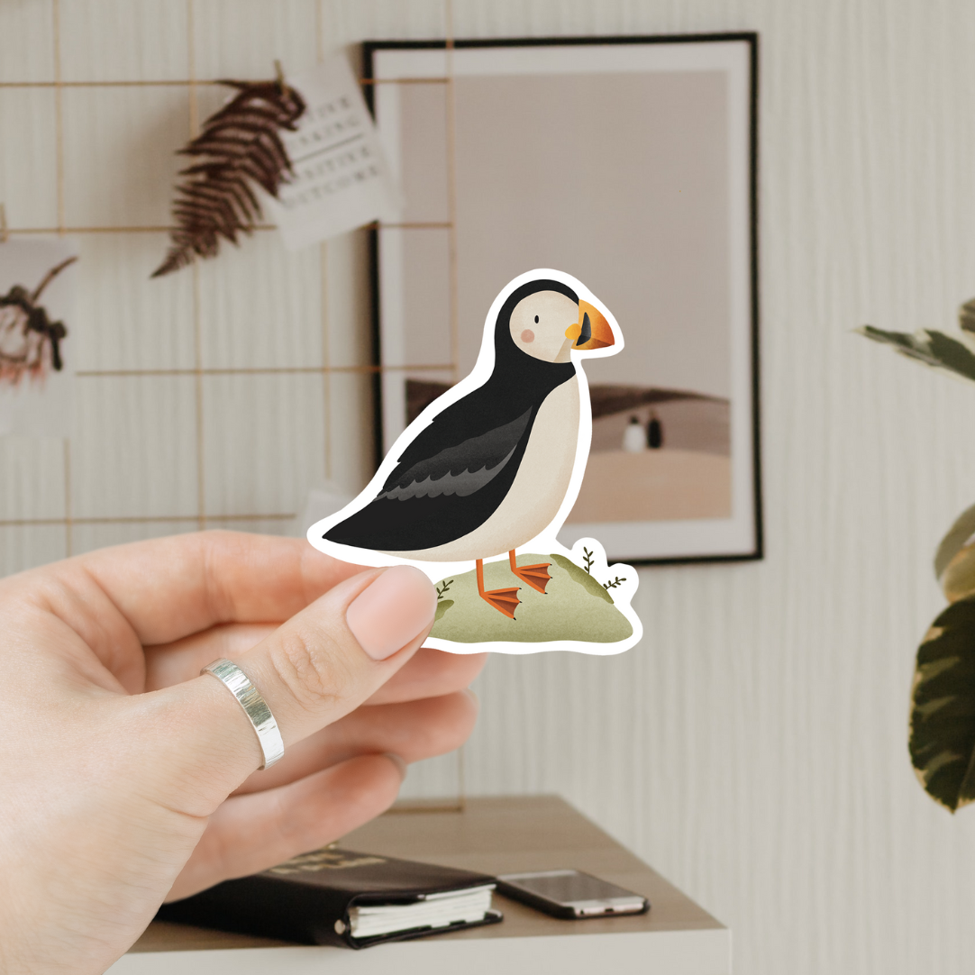 Sticker Puffin Island - Vinyl Aufkleber Papageientaucher Reisesticker