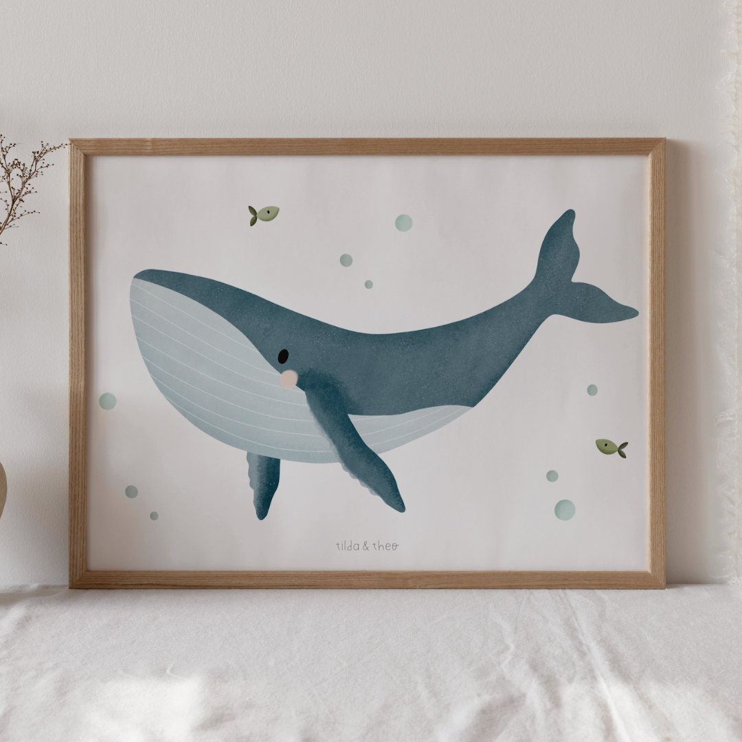 Poster Whales - sea children's picture