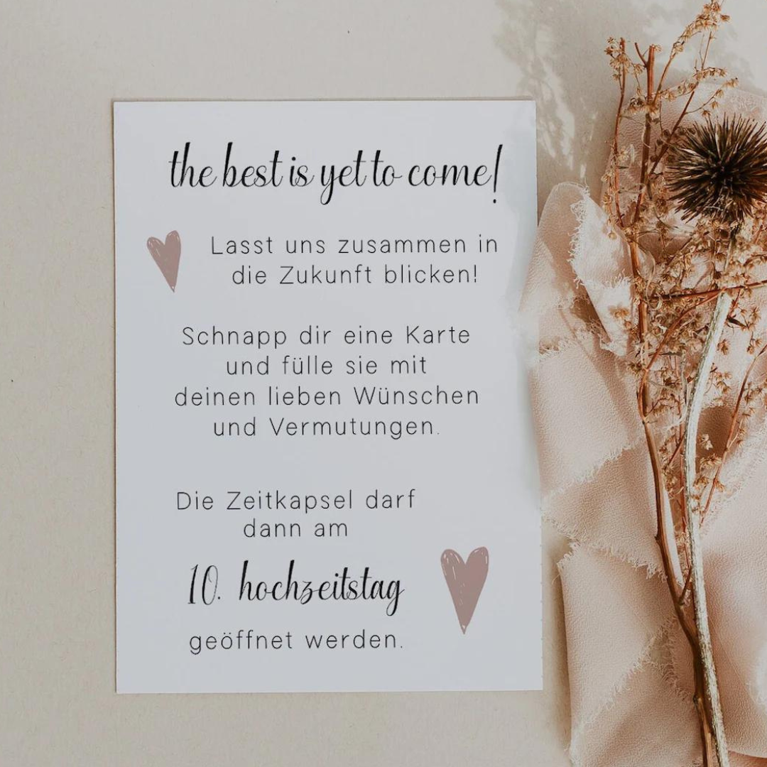 Time Capsule Wedding Fill In Protea - Cards in A6 Guest Book