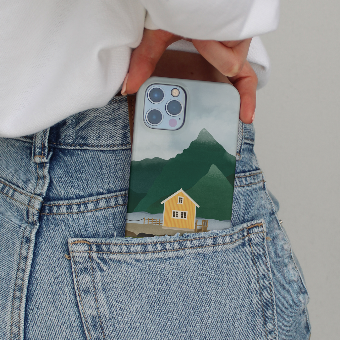 Handyhülle Norwegen Reise für iPhone - Hard Case Hülle Berge