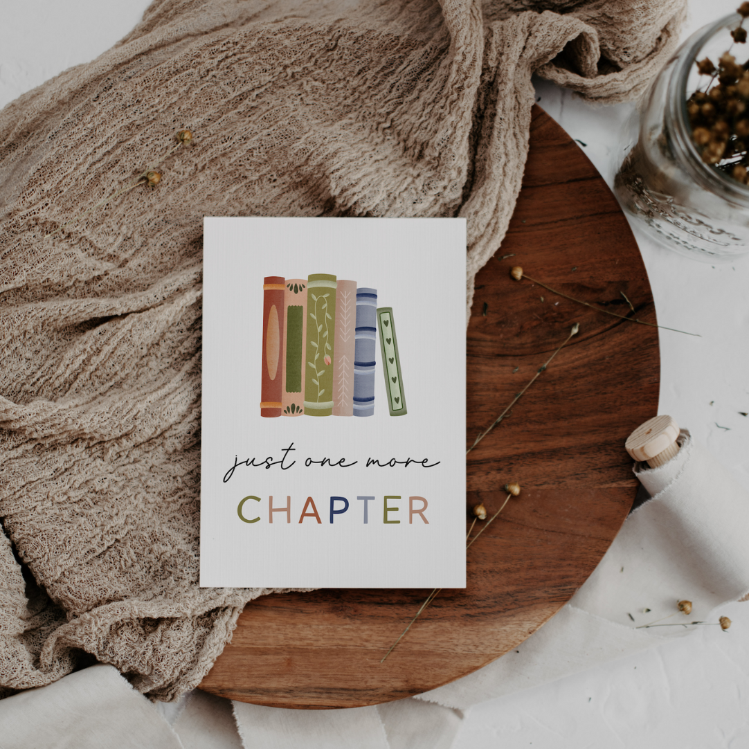 Postkarte Lesen Bücher "one more chapter" - A6 Karte Booklover