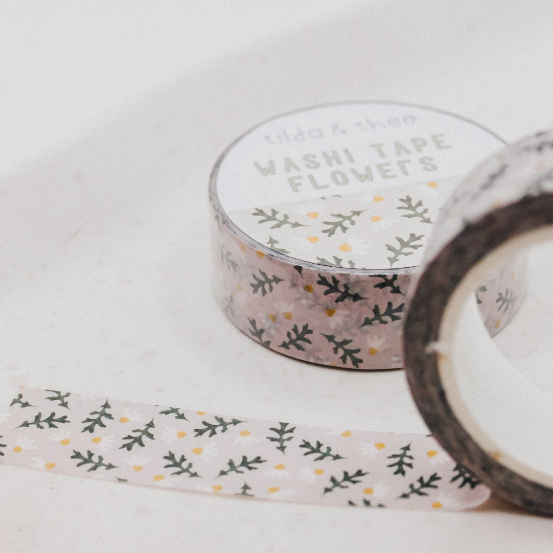 Washi Tape Blumen / Blumenwiese - Klebeband Blüten Masking Tape