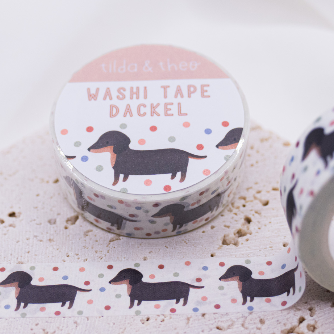 Washi Tape Dackel - Klebeband Hund Washi Tape Masking Tape Hunderasse