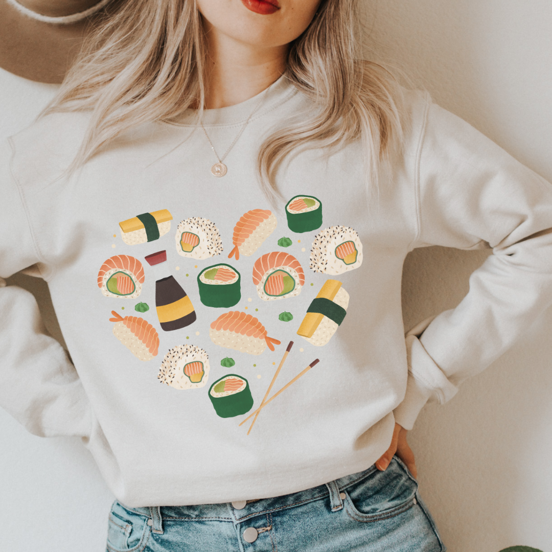 Pullover Sushi Herz BIOBAUMWOLLE - Nigiri Cozy Sweater