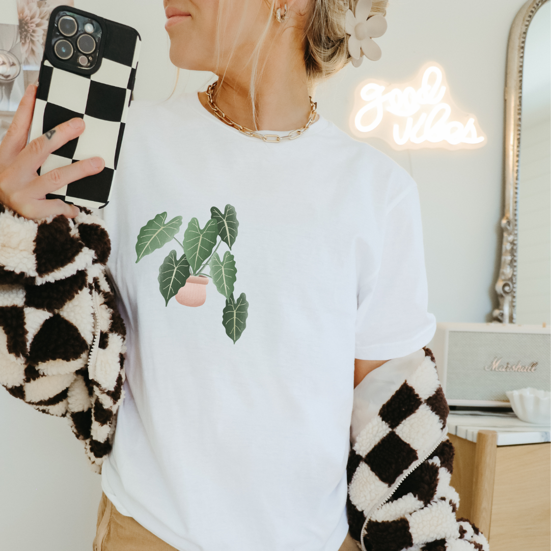 T-Shirt Pflanze Begonie BIOBAUMWOLLE - Zimmerpflanze Shirt Plantlover