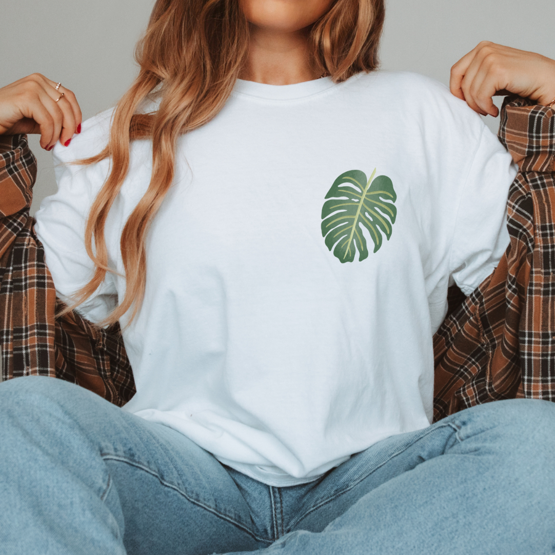 T-Shirt Monstera Pflanze BIOBAUMWOLLE - Zimmerpflanze Shirt