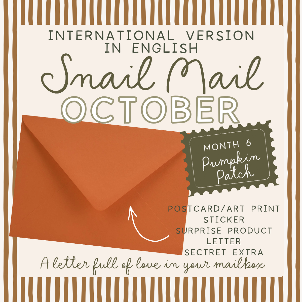 ENGLISH VERSION Snail Mail from Tilda & Theo - Our monthly Mail Club