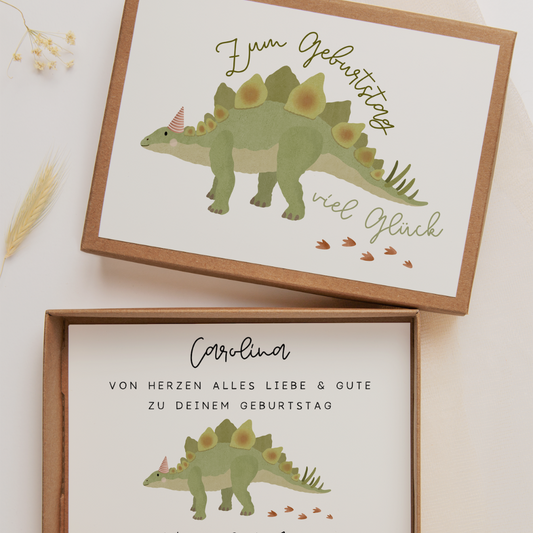 Gift box birthday Dino - money gift dinosaur