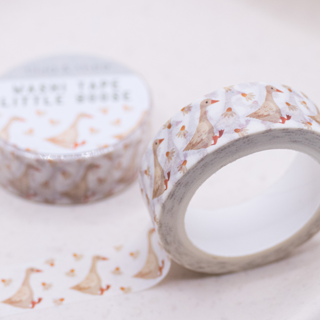 Washi Tape Gans - Klebeband Gänse Washi Tape Masking Tape Wiese