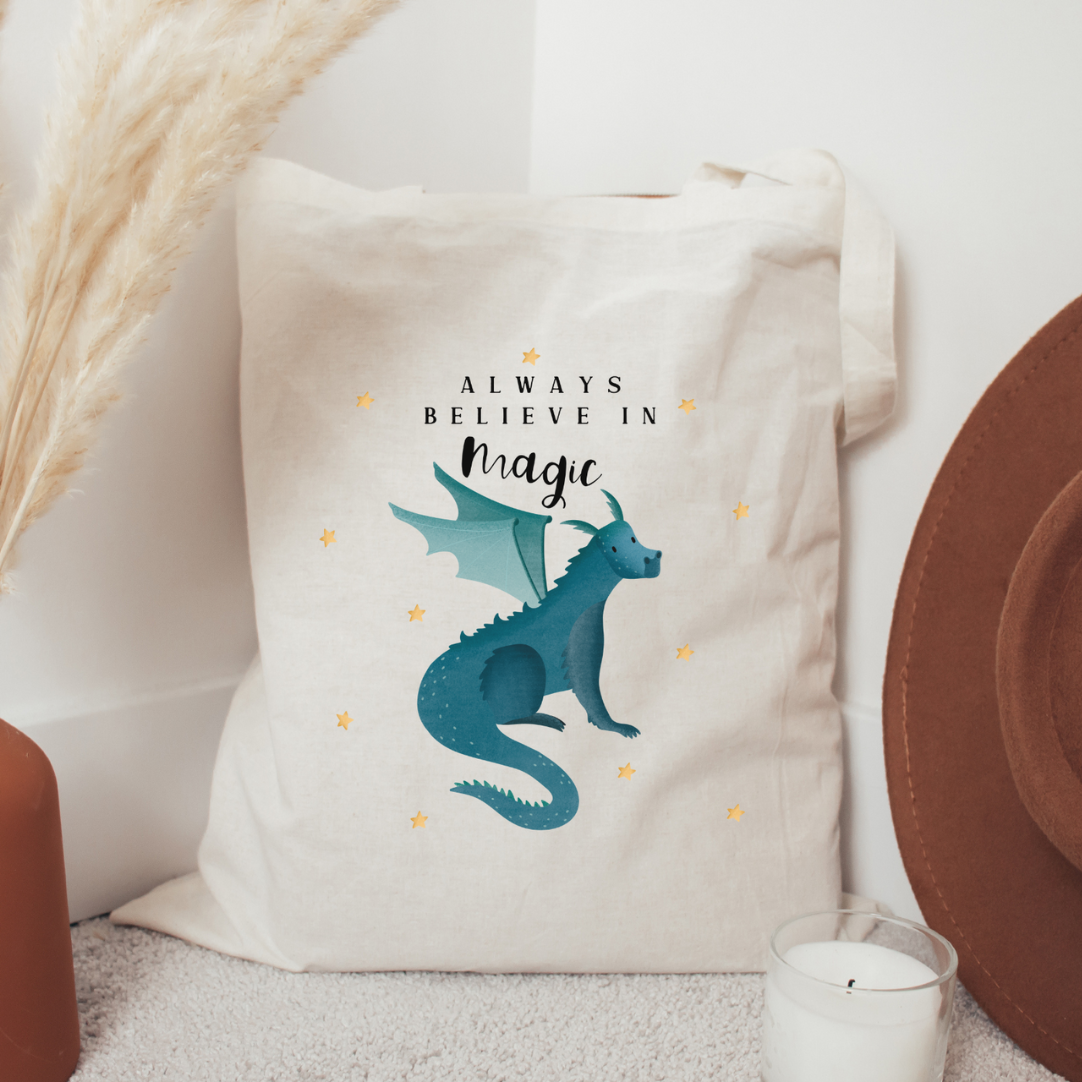 Stofftasche Drache - Einkaufstasche Fantasie