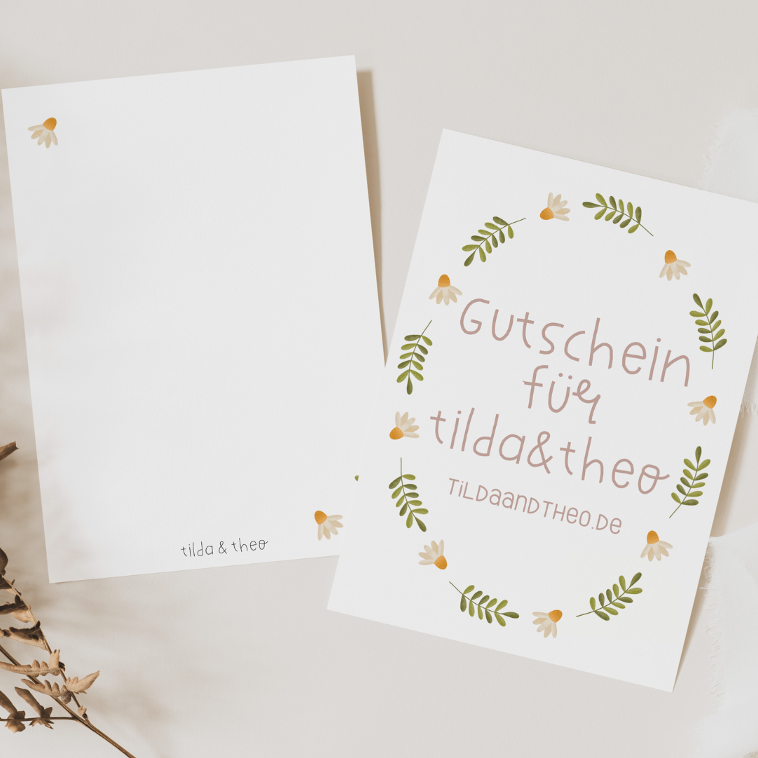 Geschenkgutschein Tilda&Theo