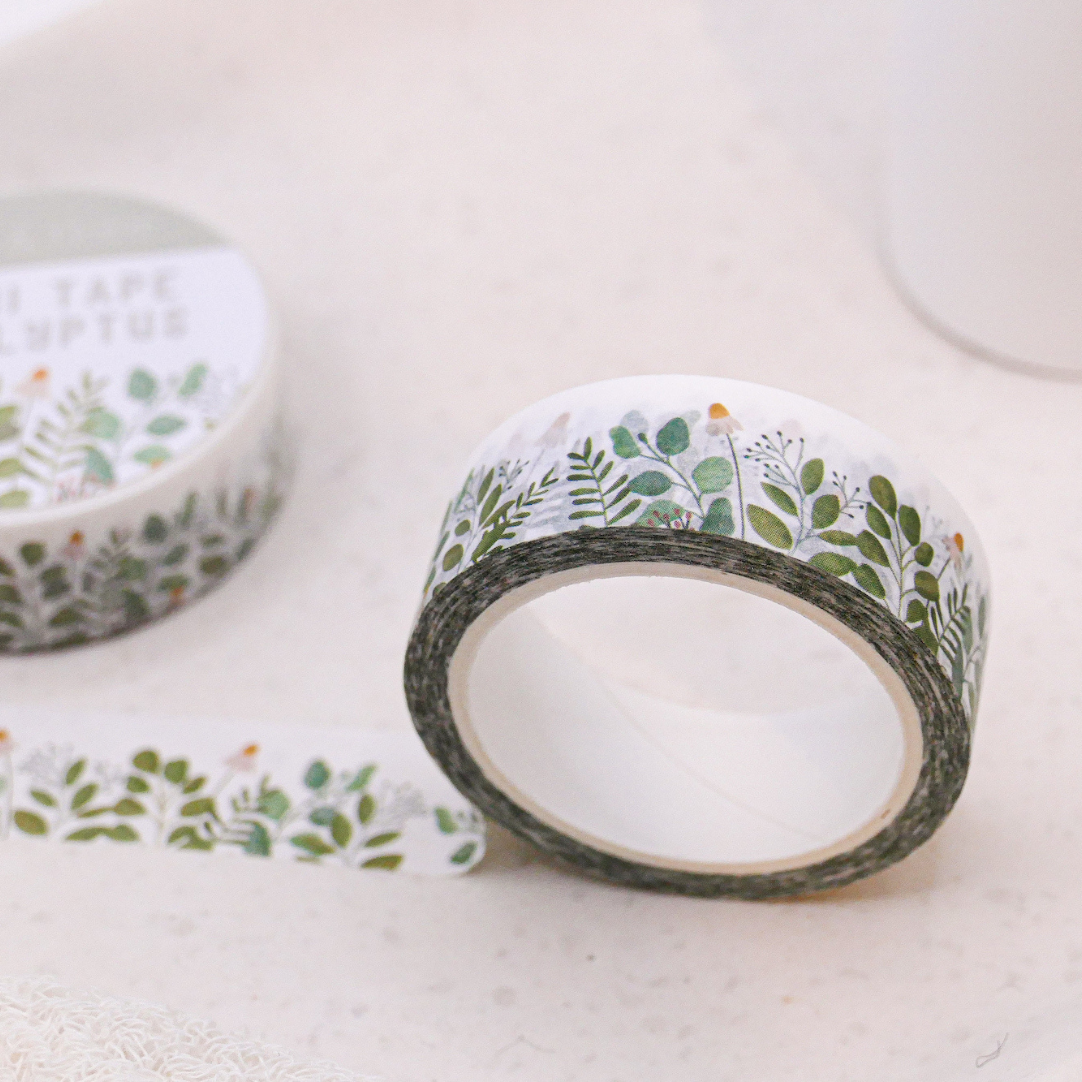 Washi Tape Eukalyptus Zweige - Klebeband Masking Tape Blumenwiese