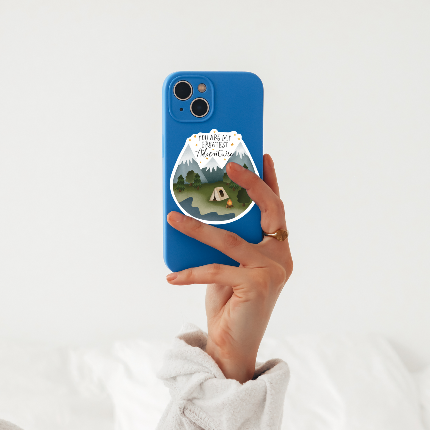Sticker Abenteuer Zelten Vinyl XXL Reise Aufkleber Liebe KissCut - My greatest Adventure Sticker