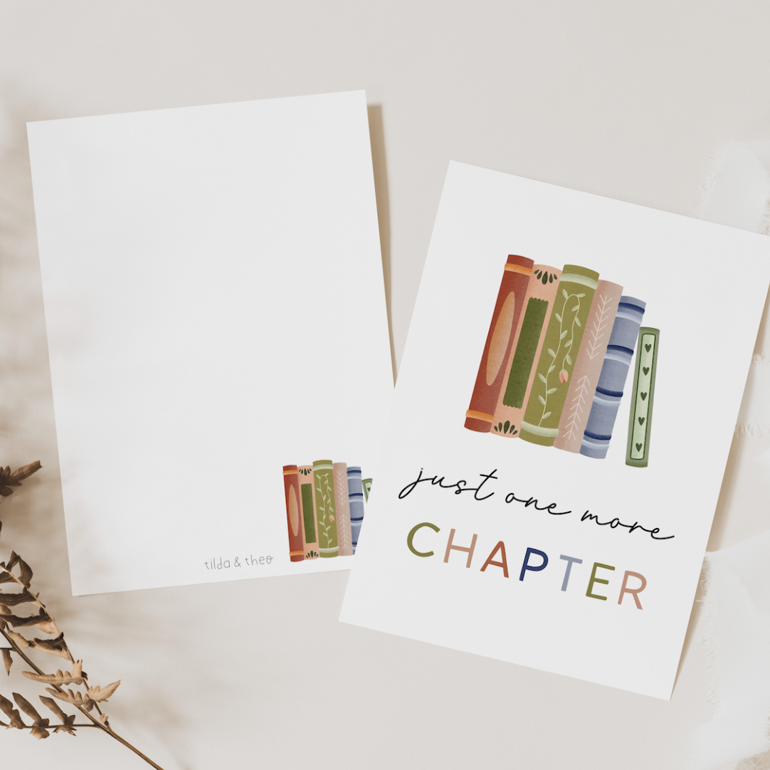 Postkarte Lesen Bücher "one more chapter" - A6 Karte Booklover