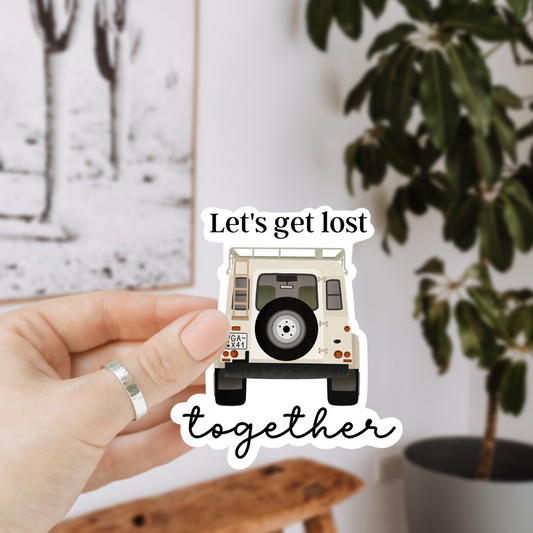 Sticker Camper Van Love Vinyl - "Lets get lost" Sticker Travel KissCut