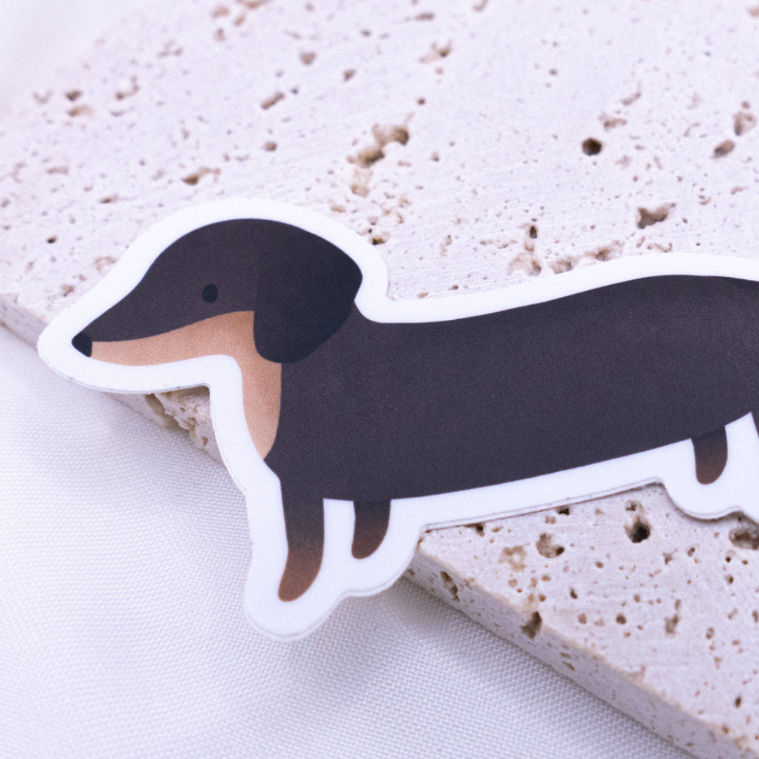 Sticker Dackel Hund Vinyl Hunderasse - Aufkleber Dachshund Sticker