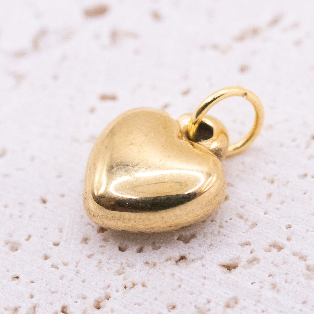 Charm Herz - Anhänger rundes Herz golden