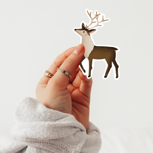 Vinyl Sticker Rentier Norwegen - Aufkleber Hirsch Weihnachten KissCut - Wasserflaschenaufkleber Skandinavien