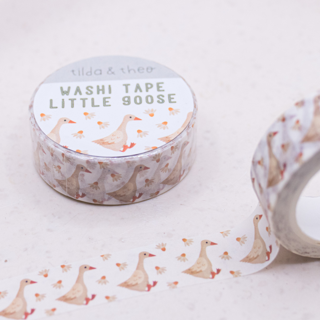 Washi Tape Gans - Klebeband Gänse Washi Tape Masking Tape Wiese