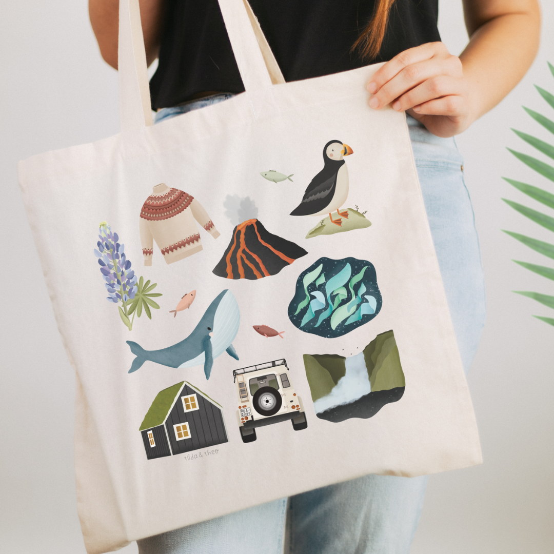 Cloth bag Puffin - Shopping bag Iceland