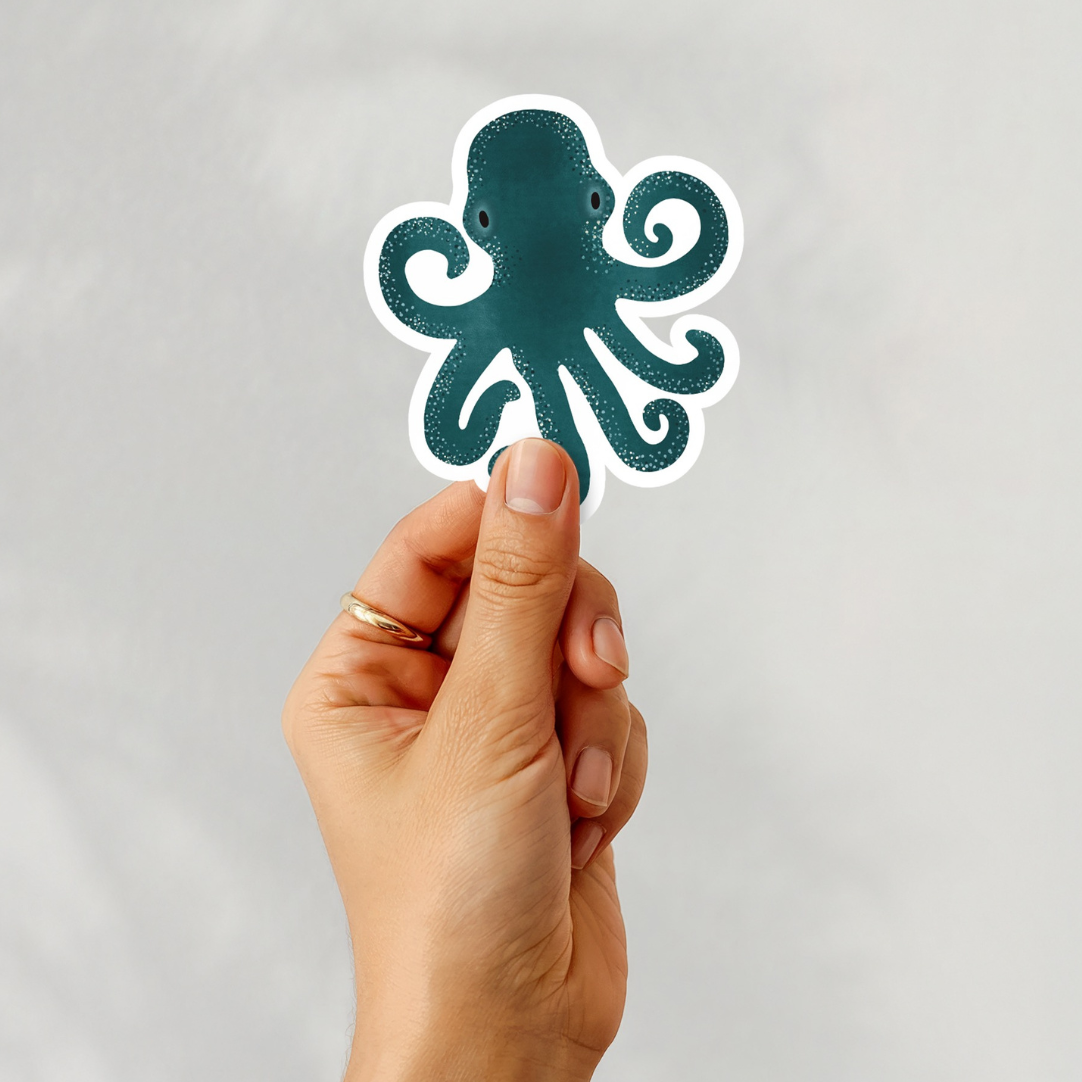 Sticker Krake Vinyl Sticker - Aufkleber Meerestiere Kraken Kiss Cut Oktopus