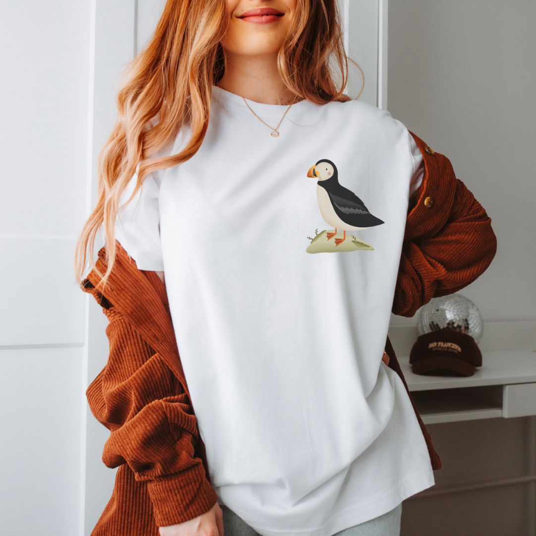 Tshirt Island Puffin - BIOBAUMWOLLE Papageientaucher Skandinavien Shirt - Iceland Souvenir