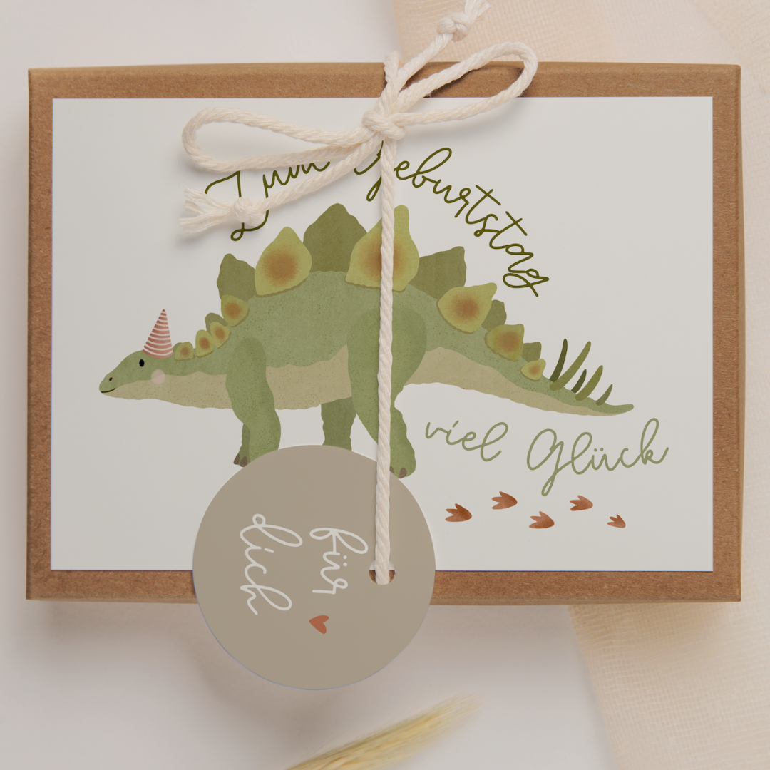 Gift box birthday Dino - money gift dinosaur