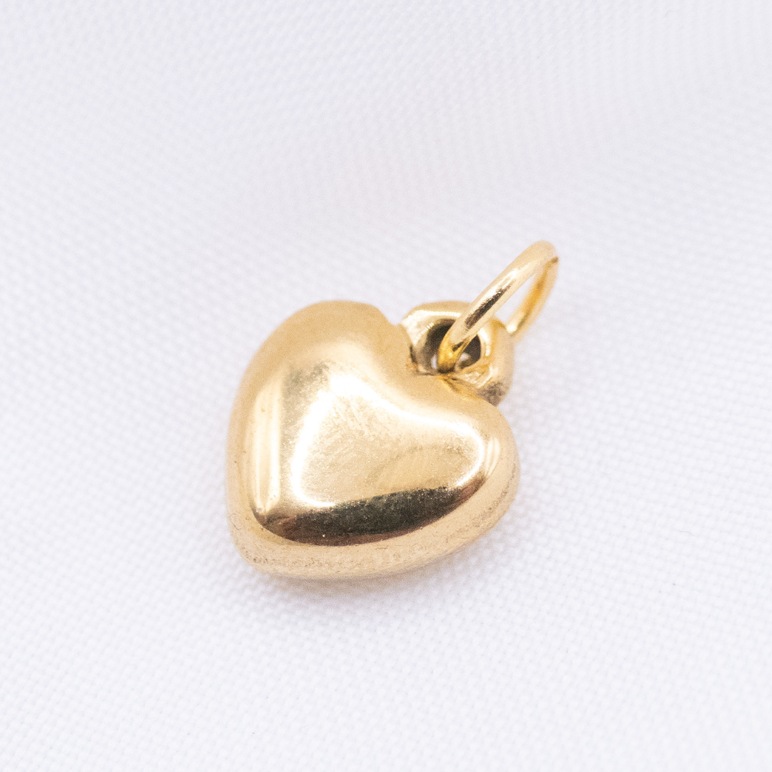 Charm Herz - Anhänger rundes Herz golden