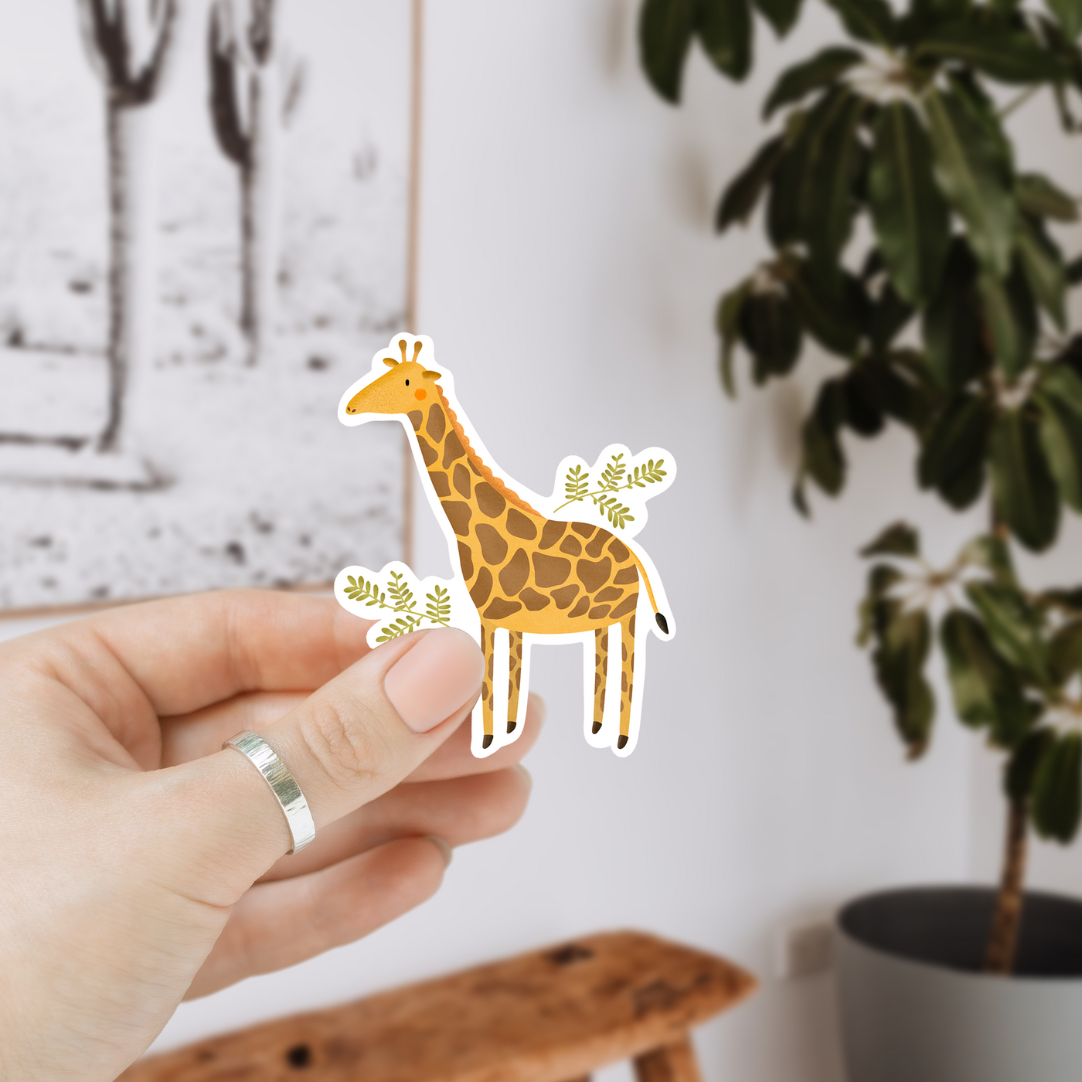 Sticker Giraffe Vinyl Aufkleber - Safari Tiere Kiss Cut