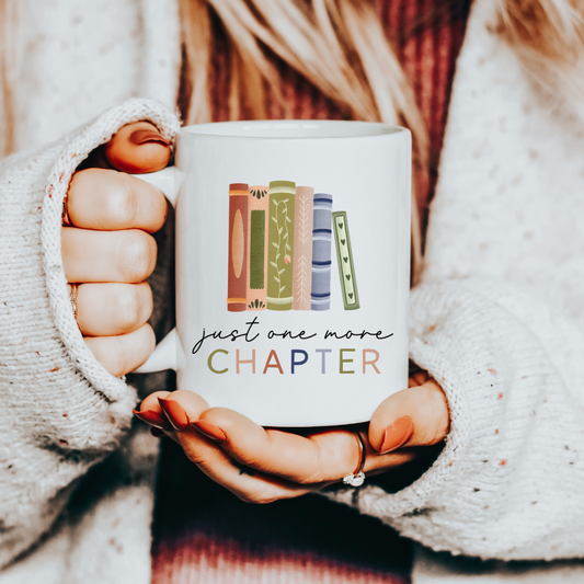 Tasse Bücher Lesen - "Just one more chapter" - Cottagecore Tasse